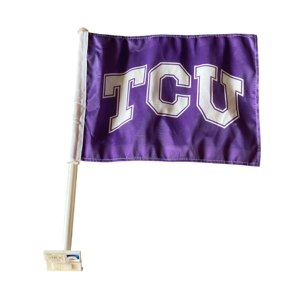 New- TCU Car Flag (Texas Christian University) 19” x 16” Double Sided